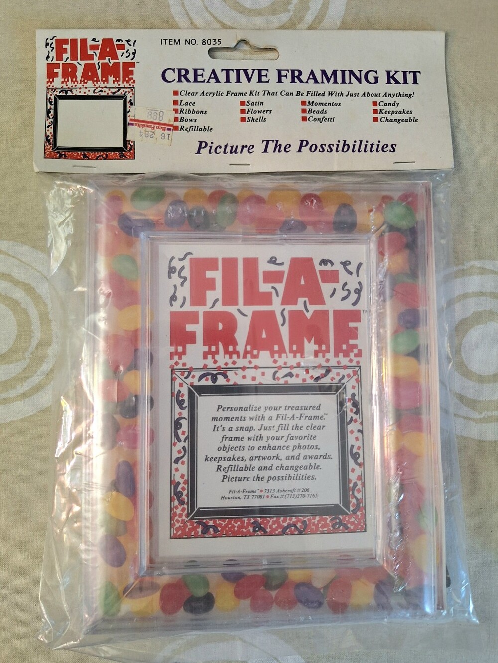 Vintage 90's Fil A Frame. Fillable Picture Frame 4x6